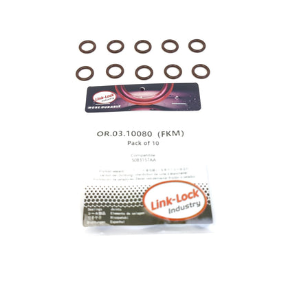 LINK-LOCK 10PCS OR.03.10080 FKM Viton オイルディップスティック用Oリングキット 5083157AA CHRYSLER-ENJ ENS ENR EXF、JEEP-ENJ ENS EXN ENR、RAM-EXF用