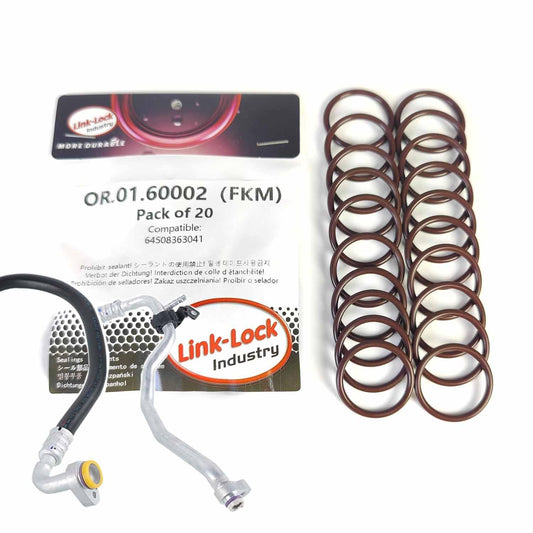 20PCS FKM OR.01.60002 O-Ring for air Conditioning Pipe 64508363041 for BMW All Series