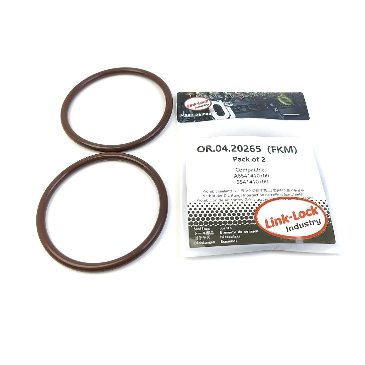 LINK-LOCK 2PCS OR.04.20265 FKM Viton Sealing O-Ring Kit of Air Filter Housing Intake Hose A6541410700 6541410700 for MERCEDES-BENZ