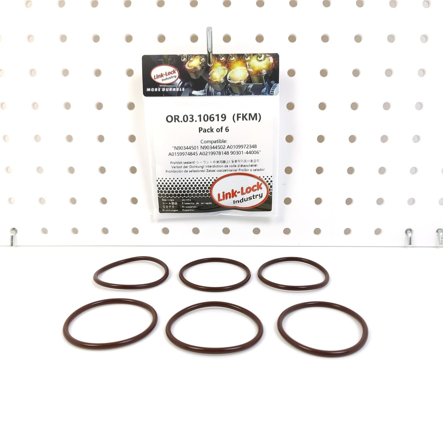 LINK-LOCK 6PCS OR.03.10619 FKMバイトンシーリングOリングキット カムシャフトアジャスター用 N90344501 N90344502 A0109972348 A0159974845 A0219978148 90301-44006 アウディ用 フォルクスワーゲン用 メルセデス・ベンツ用 トヨタ用