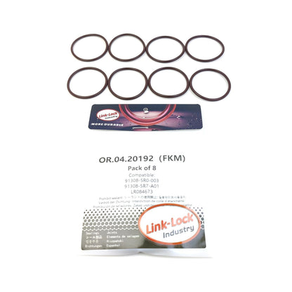 LINK-LOCK 8PCS OR.04.20192 FKMバイトンエンジンクランクシャフト用Oリングキット 91308-5R0-003 91308-5R7-A01 LR084673 アキュラ ホンダ ランド ローバー用