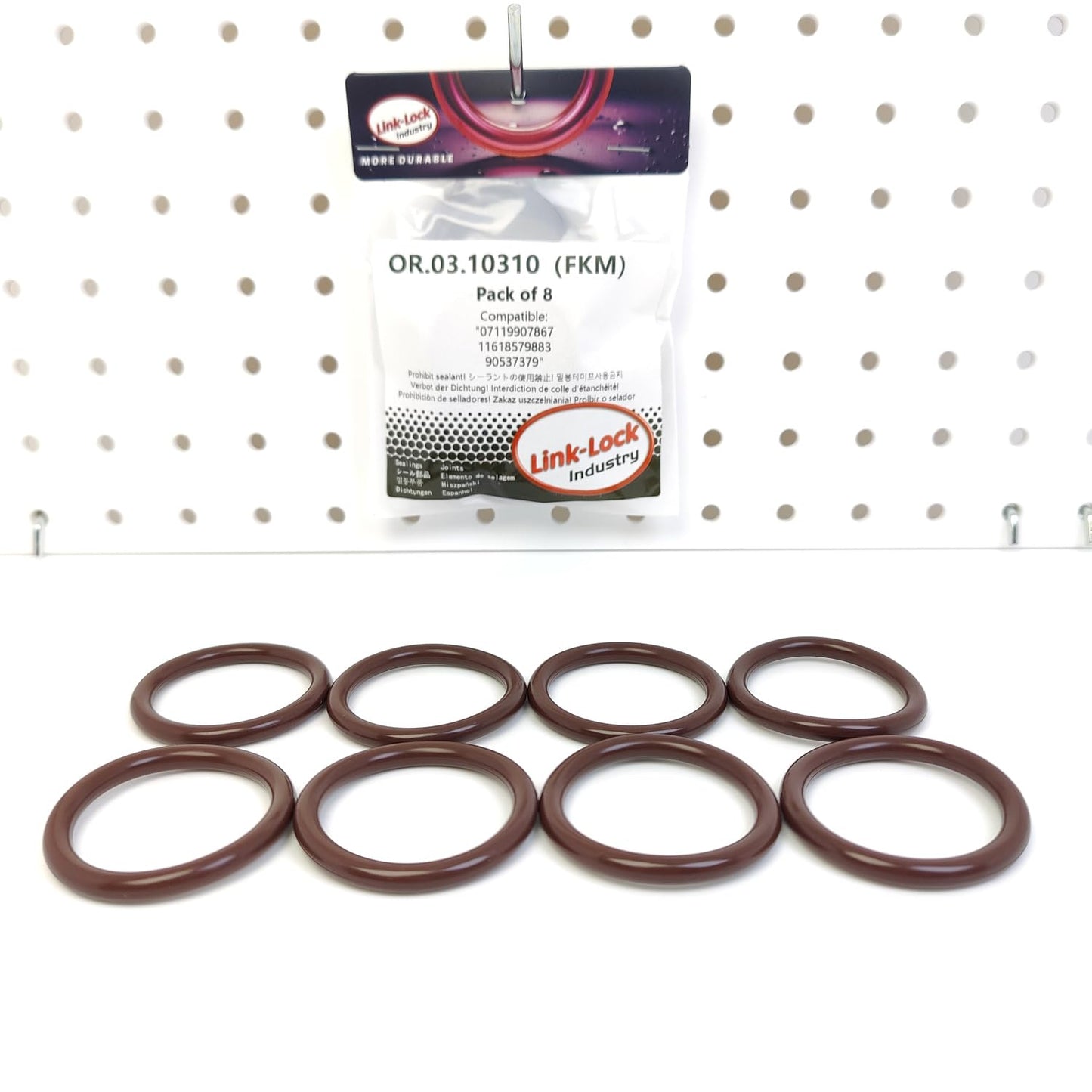 LINK-LOCK 8PCS OR.03.10310 FKM Viton Sealing O-Ring Kit of Turbocharger Air Hose 07119907867 11618579883 90537379 For BMW-B57 N47 For ROSENBAUER-B57 For CHEVROLET For BUICK For CADILLAC GMC