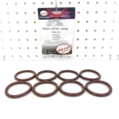 LINK-LOCK 8PCS OR.03.10310 FKM Viton Sealing O-Ring Kit of Turbocharger Air Hose 07119907867 11618579883 90537379 For BMW-B57 N47 For ROSENBAUER-B57 For CHEVROLET For BUICK For CADILLAC GMC