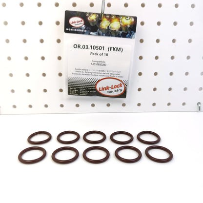 LINK-LOCK 10PCS OR.03.10501 FKM Viton Sealing O-Ring Kit of Cylinder block crankcase A1551850280 For MERCEDES-BENZ