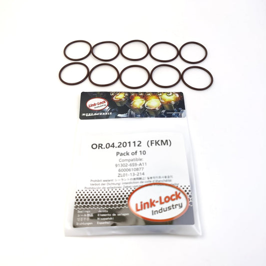 LINK-LOCK 10PCS OR.04.20112 FKM ビトン カムシャフトOリングキット 91302-6S9-A11 6000610877 ZL01-13-214（アキュラ、フィアット、マツダ用）