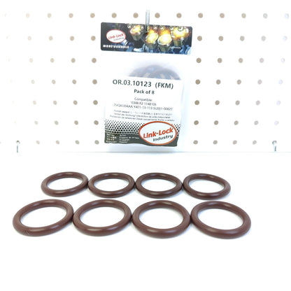 LINK-LOCK 8PCS OR.03.10123 FKM Viton Sealing O-Ring Kit Of Intake manifold 0348.R2 1148106 2S6Q6L004AA For CITROËN-8HS8HX DV4D 8HT 8HZ For FORD-DLD-414 F6JB F6JD F6JA F6JC For TOYOTA-2W-ZTV