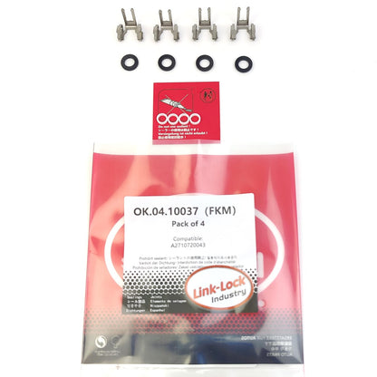 LINK-LOCK 4Set OK.04.10037 fuel injector repair kit A2710720043 with FKM Viton O-RING For MERCEDES-BENZ C200 E260 SLK M271