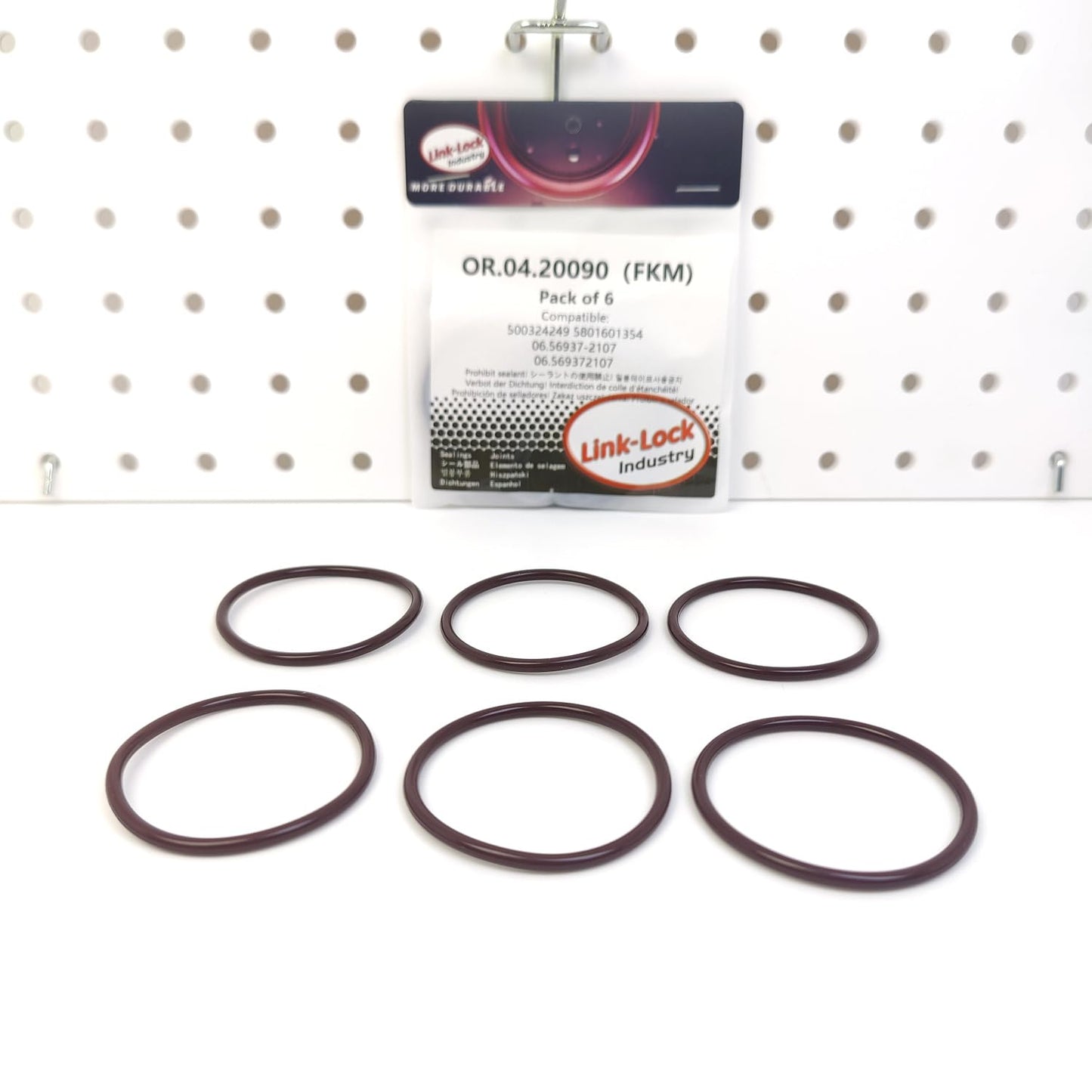 LINK-LOCK 6PCS OR.04.20090 FKM Viton Sealing O-Ring Kit of Power Steering Pump 500324249 5801601354 06.56937-2107 06.569372107 for IVECO for MAN