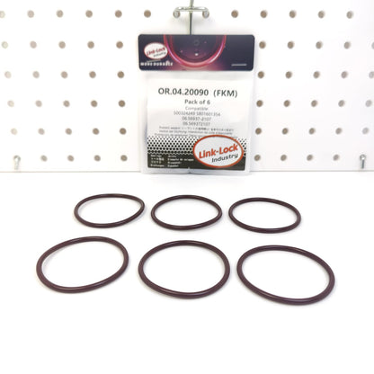 LINK-LOCK 6PCS OR.04.20090 FKM Viton Sealing O-Ring Kit of Power Steering Pump 500324249 5801601354 06.56937-2107 06.569372107 for IVECO for MAN