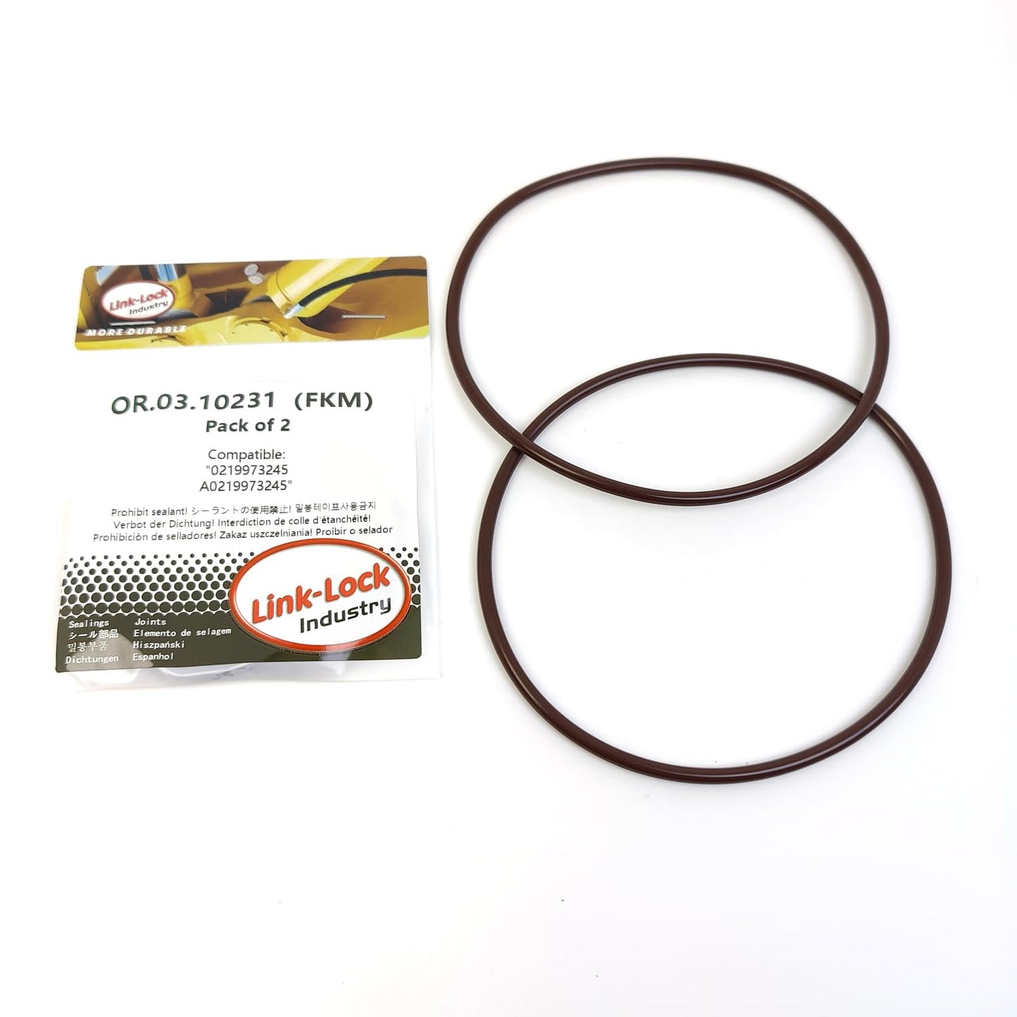 LINK-LOCK 2PCS OR.03.10231 FKM Viton Sealing O-Ring Kit of Fuel filter 0219973245 A0219973245 For MERCEDES-BENZ-OM470