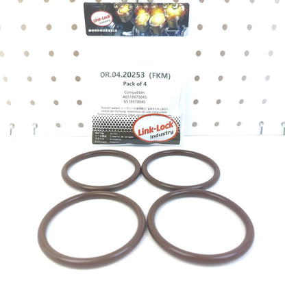 LINK-LOCK 4PCS OR.04.20253 FKM Viton Sealing O-Ring Kit of Air Filter Housing Intake Hose A6519970045 6519970045 for MERCEDES-BENZ
