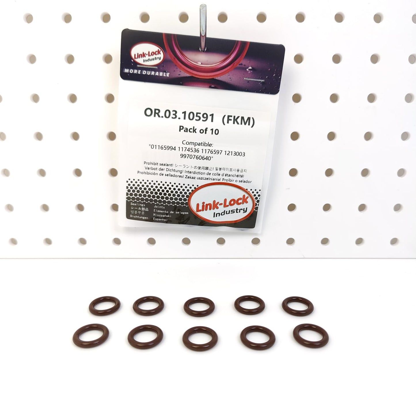 LINK-LOCK 10PCS OR.03.10591 FKM Viton Sealing O-Ring Kit of Fuel injector 01165994 01174536 01176597 01213003 99970760640 For DEUTZ For PORSCHE