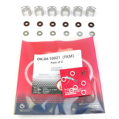 LINK-LOCK 6Set OK.04.10021 fuel injector repair kit 07P998907B with FKM Viton O-RING For VW For AUDI V6 530T 50T DDKA DMEA