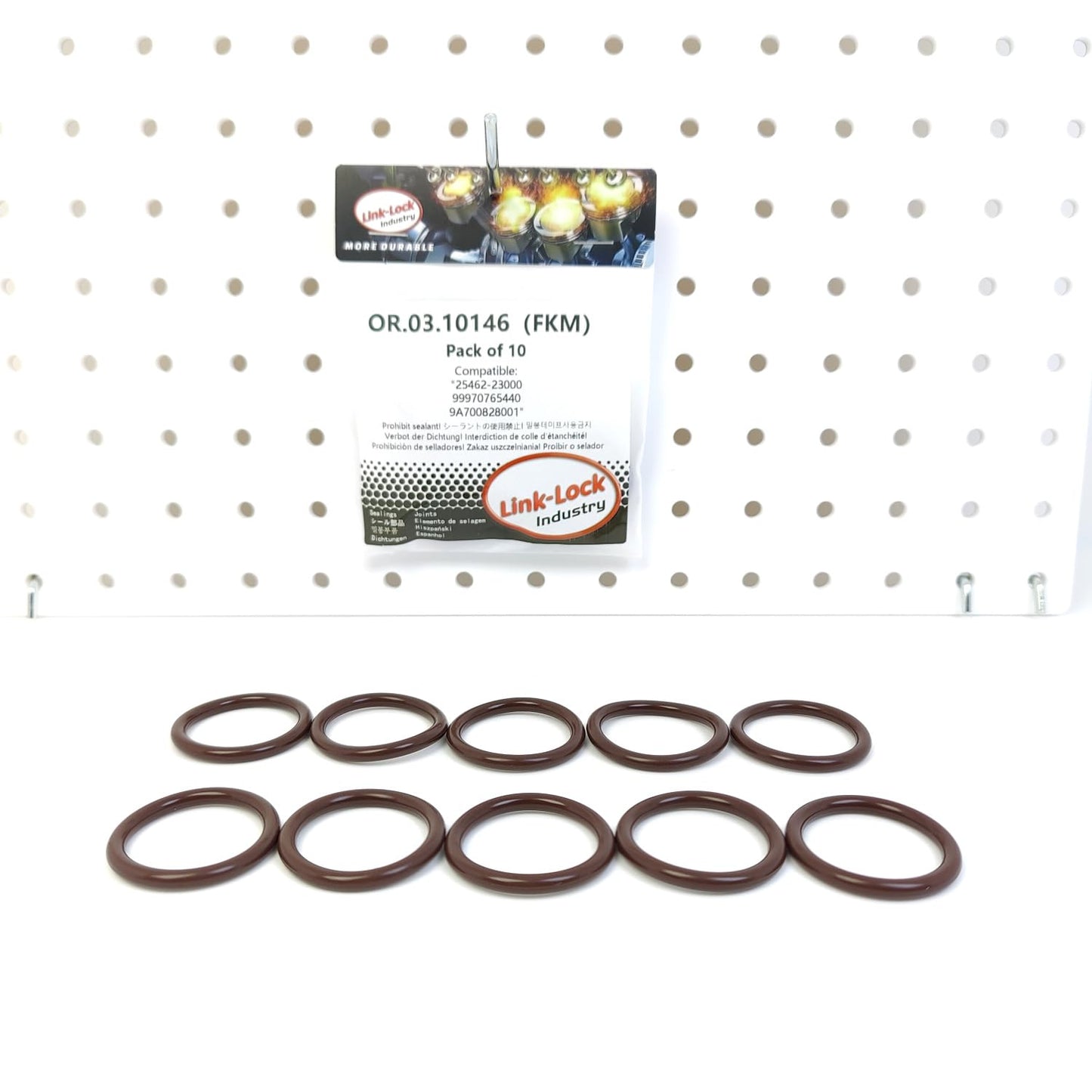 LINK-LOCK 10PCS OR.03.10146 FKM Viton Sealing O-Ring Kit of Cooling water pipe 25462-23000 99970765440 9A700828001 For HYUNDAI-G4ED G4FK G4GC G4ER For KIA-G4ED G4GC
