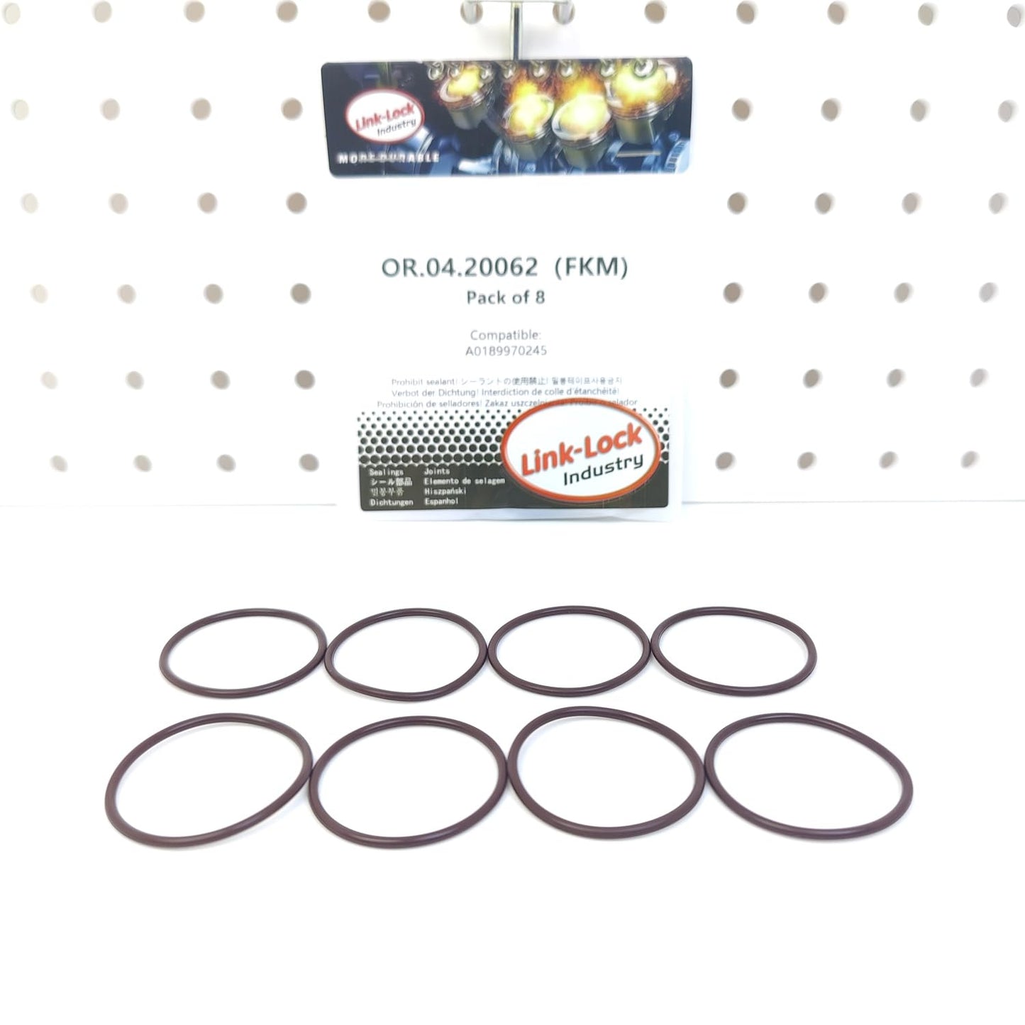 LINK-LOCK 8PCS OR.04.20062 FKM Viton Sealing O-Ring Kit of Engine Oil Pressure Switch Valve A0189970245 0189970245 for MERCEDES-BENZ