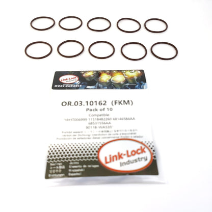 LINK-LOCK 10PCS OR.03.10162 FKM Viton Sealing O-Ring Kit of Coolant pipeline WHT006999 11518482260 68146584AA 68531556AA 90118-WA535 For BMW-B58 For TOYOTA-B58