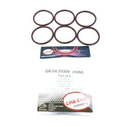 LINK-LOCK 6PCS OR.04.20309 FKM Viton Sealing O-Ring Kit of Thermostat LR004614 638172 05L121119C 14471080 for ALFA for ROMEO for LAND for ROVER for VW