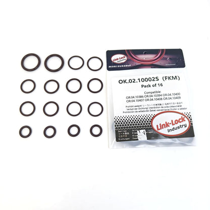 LINK-LOCK FKM Viton OK.02.10002S Turbocharged Water Pipe and Oil Pipe O-Ring Kit WHT005558 WHT006901 N90365302 WHT006124 WHT006114A WHT006113 N90067202 WHT006123 WHT006112 for VAG-EA888