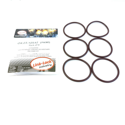 LINK-LOCK 6PCS OR.03.10542 FKM Viton Sealing O-Ring Kit of Exhaust pipe G4D39D486AA LR083963 A0149976445 99610680103 For FORD For MERCEDES-BENZ For PORSCHE