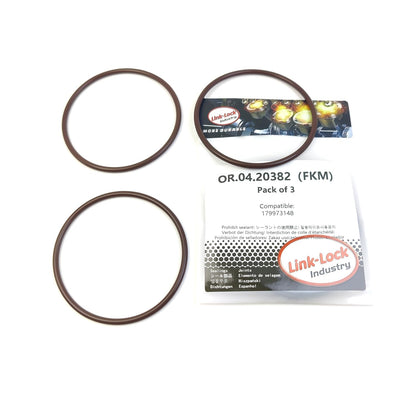 LINK-LOCK 3PCS OR.04.20382 FKM Viton Sealing O-Ring Kit of Oil Filter 179973148 for SSANGYONG