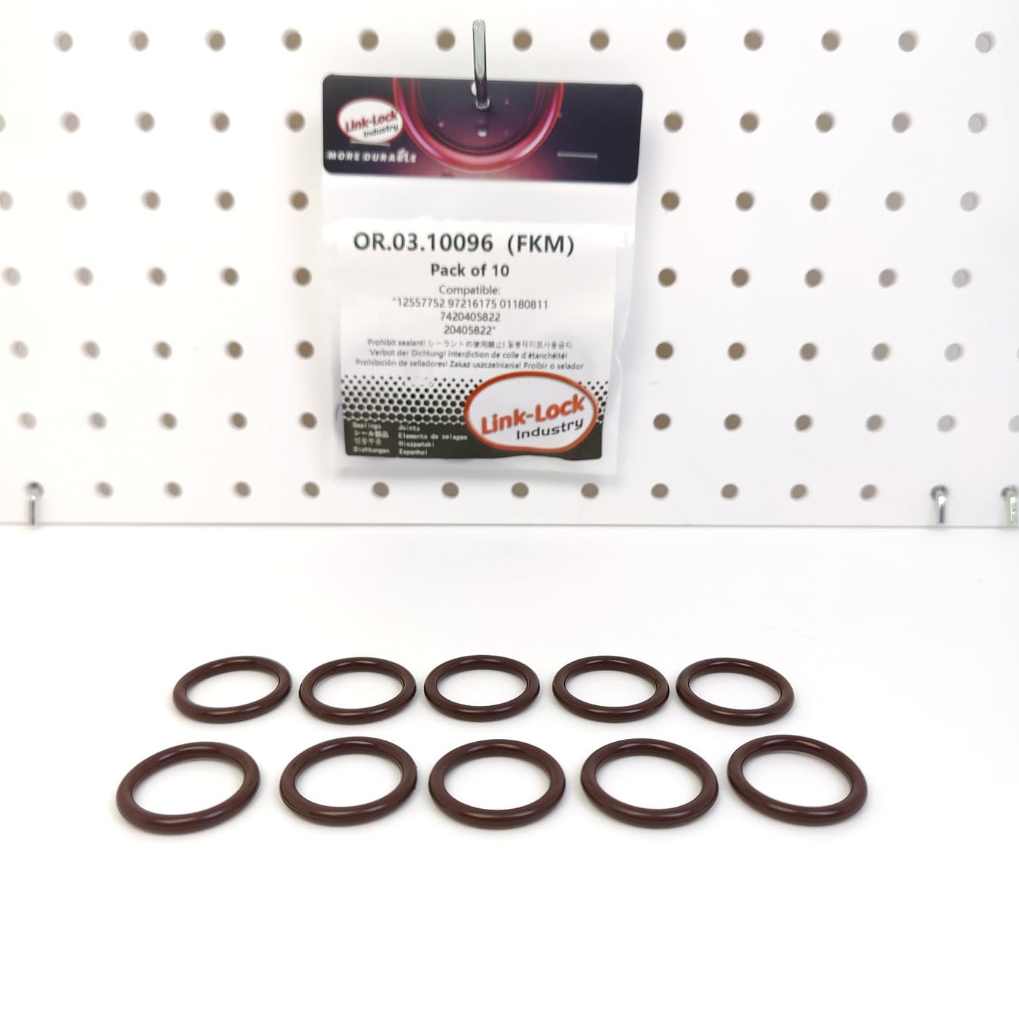 LINK-LOCK 10PCS OR.03.10096 FKM Viton Sealing O-Ring Kit Of Engine oil cooler 12557752 97216175 01180811 7420405822 20405822 For CHEVROLET-L5P LGH LMM LB7 LLY LBZ LML L76 LM7 For CADILLAC-LS2 LS6 LSA