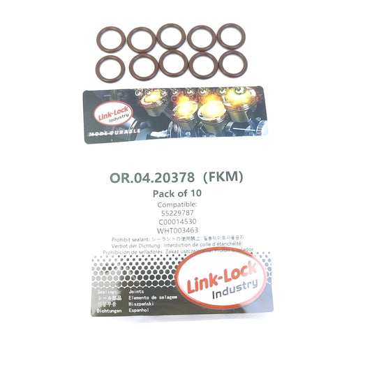 LINK-LOCK 10PCS OR.04.20378 FKM Viton Sealing O-Ring Kit of Oil Dipstick 55229787 C00014530 S00003156+02 WHT003463 for FIAT for MAXUS for SKODA
