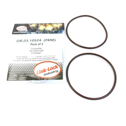 LINK-LOCK 2PCS OR.03.10524 FKMバイトン 75×3 シーリング ユニバーサルOリングキット 06.56343-2241 01181402 DEUTZ MAN用