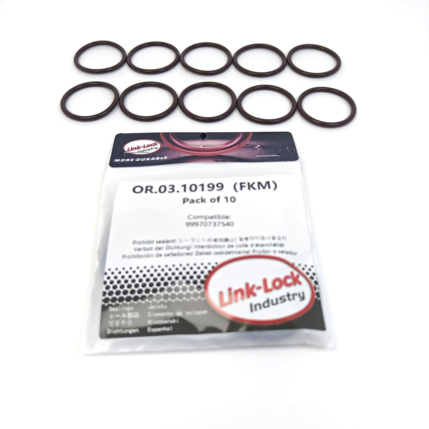 LINK-LOCK 10PCS OR.03.10199 FKM Viton Sealing O-Ring Kit of Oil Suction Pipe 99970737540 For PORSCHE-MAB MDB M96 MA1 M97