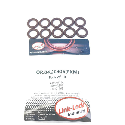 LINK-LOCK 10PCS OR.04.20406 FKM Viton Sealing O-Ring Kit of Cylinder Head Nut 539.04.203 111101465 for PORSCHE for VAG
