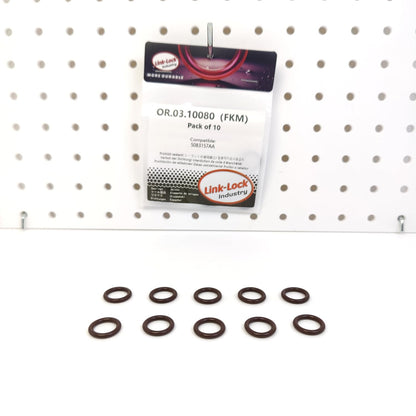 LINK-LOCK 10PCS OR.03.10080 FKM Viton オイルディップスティック用Oリングキット 5083157AA CHRYSLER-ENJ ENS ENR EXF、JEEP-ENJ ENS EXN ENR、RAM-EXF用