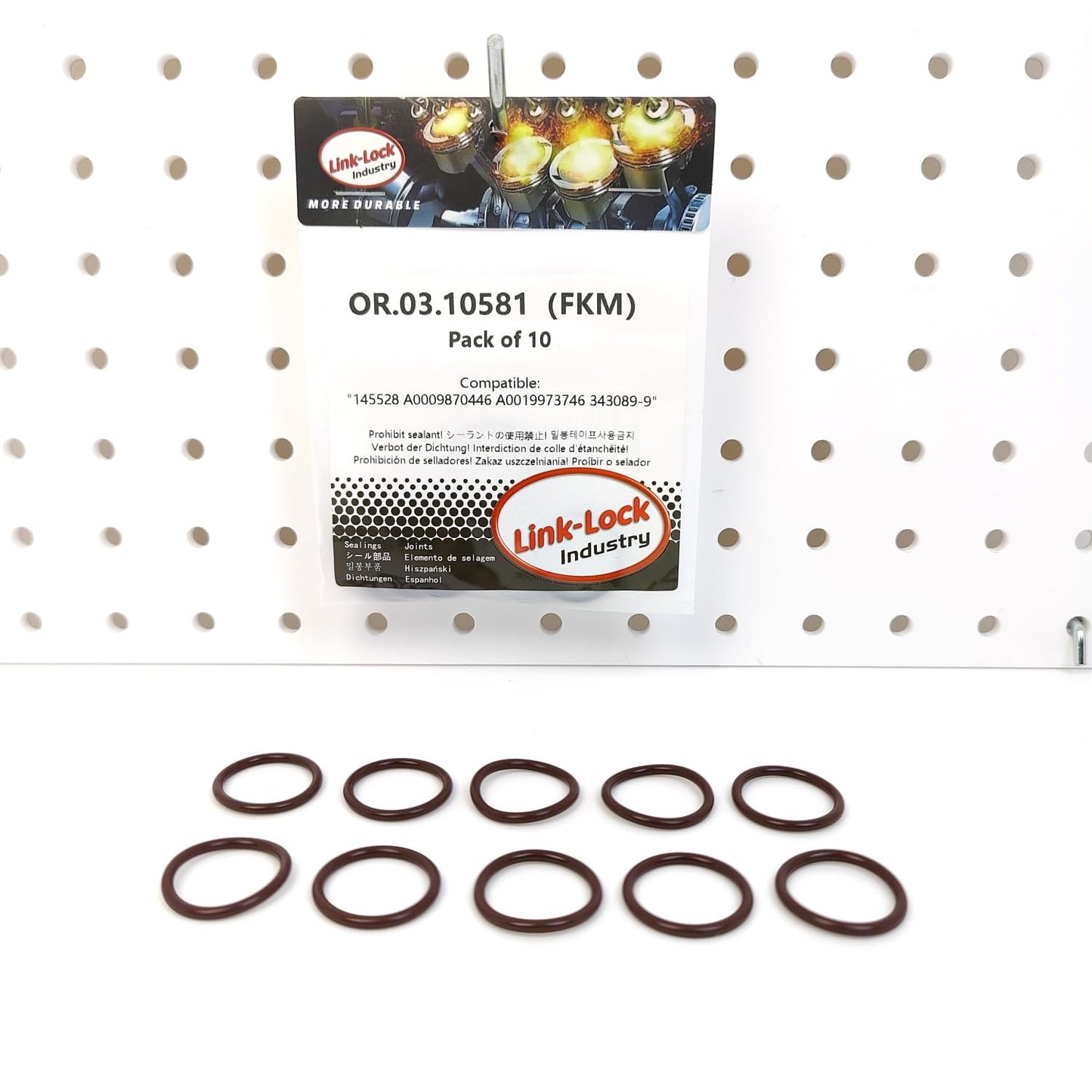LINK-LOCK 10PCS OR.03.10581 FKM Viton Sealing O-Ring Kit of Air lock 145528 A0009870446 A0019973746 343089-9 For CUMMINS For MERCEDES-BENZ For VOLVO