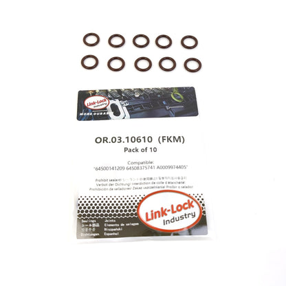 LINK-LOCK 10PCS OR.03.10610 FKM Viton Sealing O-Ring Kit of Refrigerant Duct and Expansion Valve 64500141209 64508375741 A0009974405 For BMW For MERCEDES-BENZ