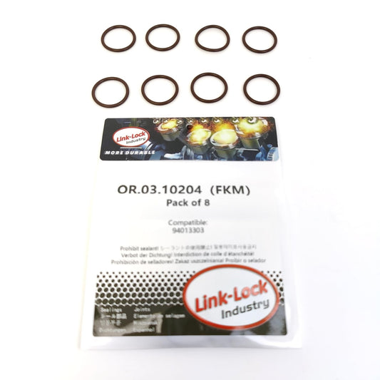 LINK-LOCK 8PCS OR.03.10204 FKM Viton Sealing O-Ring Kit of Common rail fuel injectors 94013303 For CHEVROLET-LBZ LLY LMM For GMC-LBZ LLY LMM