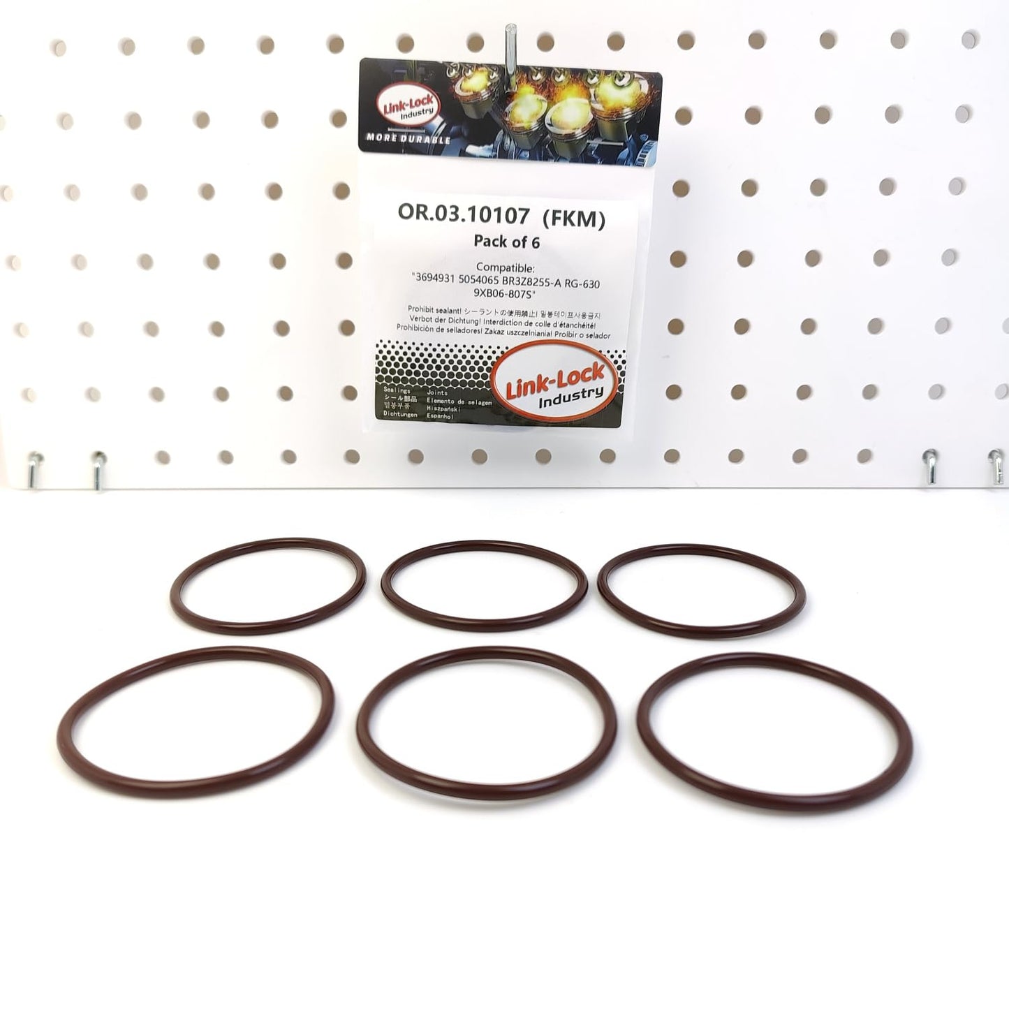 LINK-LOCK 6PCS OR.03.10107 FKM Viton サーモスタット用Oリングキット 3694931 5054065 BR3Z8255-A RG-630 9XB06-807S FORD-998 BGDB C37PDED 99G用 FORD USA-99F C35PDT DDD2X用 LINCOLN-99Z用