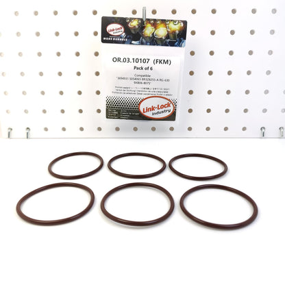 LINK-LOCK 6PCS OR.03.10107 FKM Viton サーモスタット用Oリングキット 3694931 5054065 BR3Z8255-A RG-630 9XB06-807S FORD-998 BGDB C37PDED 99G用 FORD USA-99F C35PDT DDD2X用 LINCOLN-99Z用