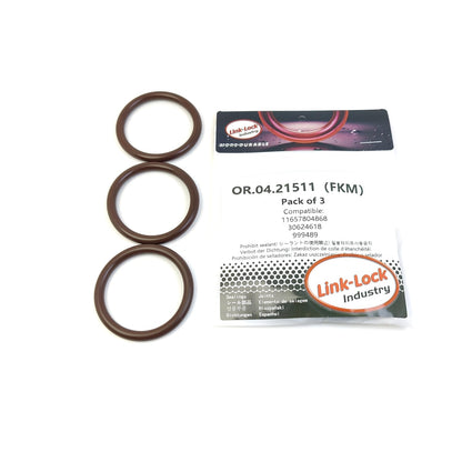 LINK-LOCK 3PCS OR.04.21511 FKM Viton Sealing O-Ring Kit of Exhaust gas turbocharger 11657804868 30624618 999489 for BMW-N47 For VOLVO