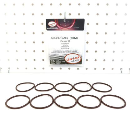 LINK-LOCK 10PCS OR.03.10260 FKM Viton Sealing O-Ring Kit of Water Pump 5054786 BR3Z8527-A BR3Z-8527-A For FORD-998 99G 99M For FORD USA-99M C33 T33 C35 T35