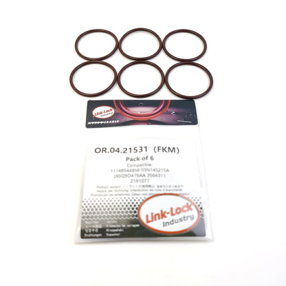 LINK-LOCK 6PCS OR.04.21531 FKM Viton Sealing O-Ring Kit of Timing gear case cover 11148544858 03N145215A JX6Q9D476AA 3564311 2191077 for BMW-IB1 For CITROEN-C3 C4 For FORD For YOYOTA For PEUGEOT