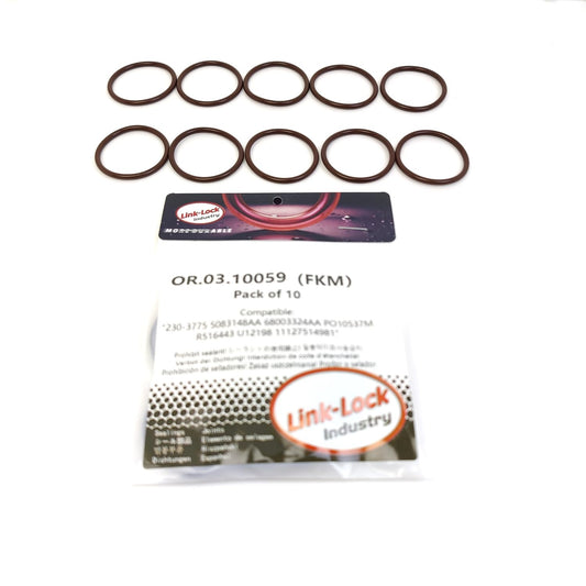 LINK-LOCK 10個 OR.03.10059 FKMバイトン オイルフィルターカバー用Oリングキット 230-3775 5083148AA 68003324AA PO10537M R516443 U12198 11127514981 CHRYSLER-EJD MINI-W10B16A RAM-ETJ ETK ETL用