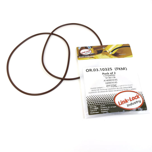 LINK-LOCK 2PCS OR.03.10325 FKM Viton Sealing O-Ring Kit of Cylinder Liner 01181178 A1409974145 1409974145 20412762 For VOLVO-D7E D7F For MERCEDES-BENZ