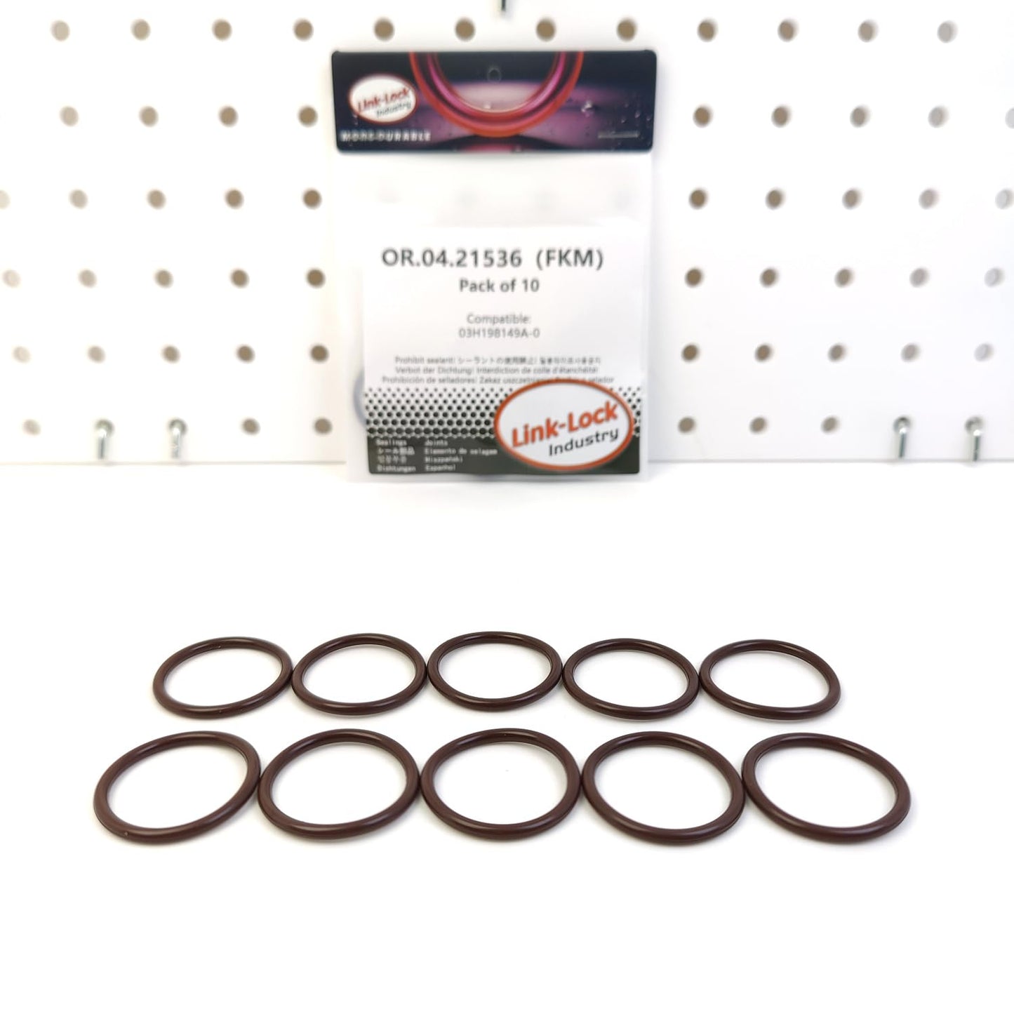 LINK-LOCK 10PCS OR.04.21536 FKM Viton Sealing O-Ring Kit of Spray valve 03H198149A-0 for VW For AUDI V6 3.6L 3.2L BWS BHK