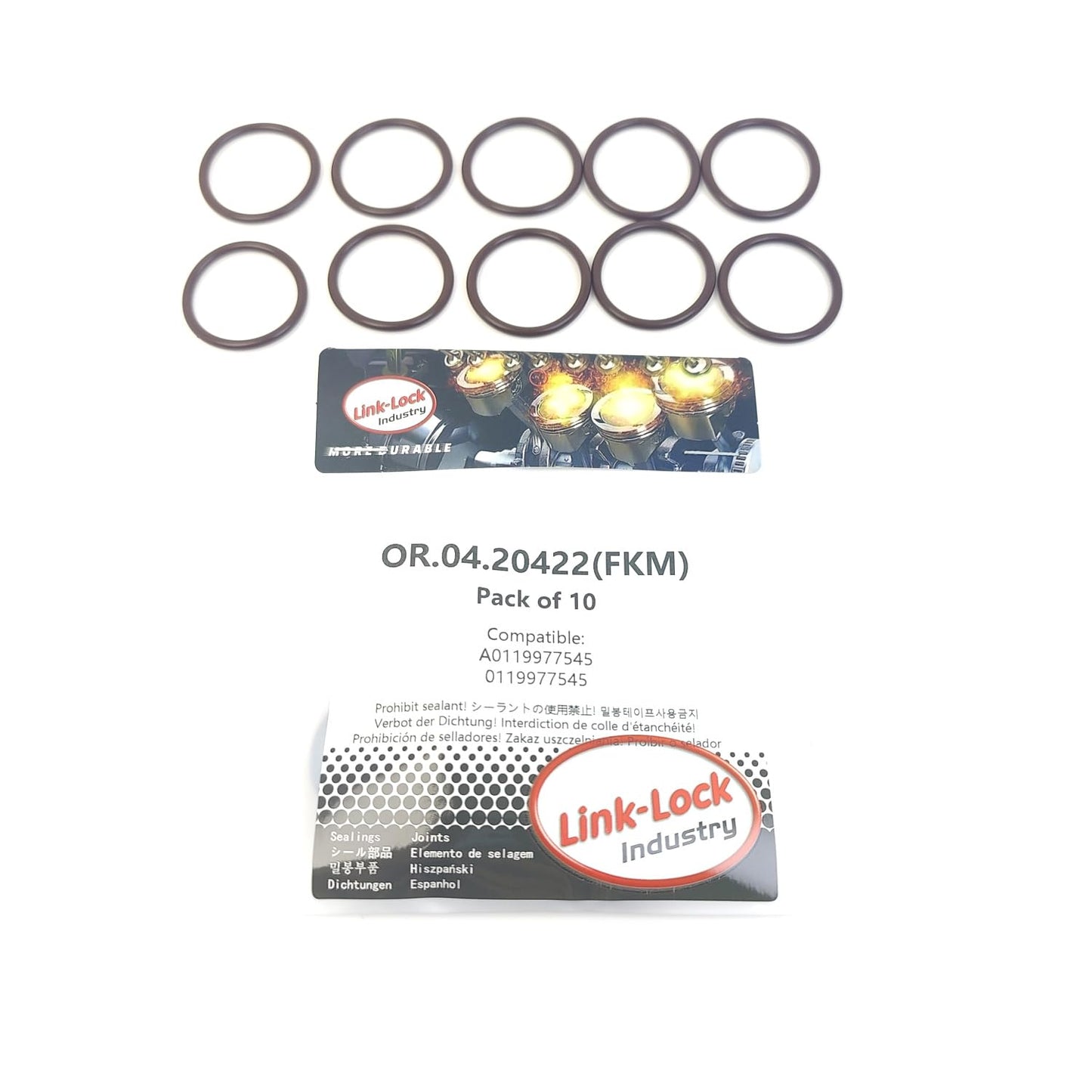 LINK-LOCK 10PCS OR.04.20422 FKM Viton 26×2.5 Sealing Universal O-Ring Kit A0119977545 0119977545 for MERCEDES-BENZ