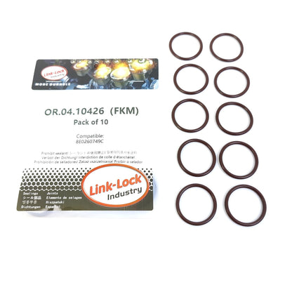 LINK-LOCK 10PCS OR.04.10426 FKM Viton Sealing O-Ring Kit of Air Condition Pipe 8E0260749C For AUDI For VW