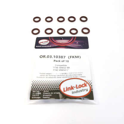 LINK-LOCK 10PCS OR.03.10387 FKM VitonシーリングOリングキット ターボチャージャーフィリングポート用 FT4E-6N652-BB FT4Z-6N652-C FORD USA-T27PD0X