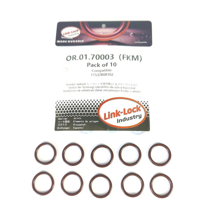 LINK-LOCK 10PCS FKM Viton OR.01.70003 O-RING gasket for transmission cooling pipe 11537808102 for BMW B38 B48 B46 B58 B57 B47