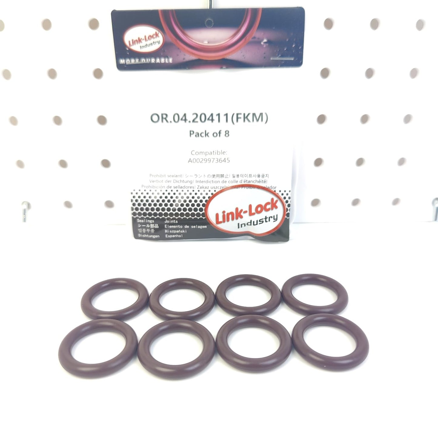 LINK-LOCK 8個 OR.04.20411 FKMバイトン製シーリングOリングキット タイミングチェーンテンショナー用 A0029973645 0029973645 メルセデス・ベンツ用