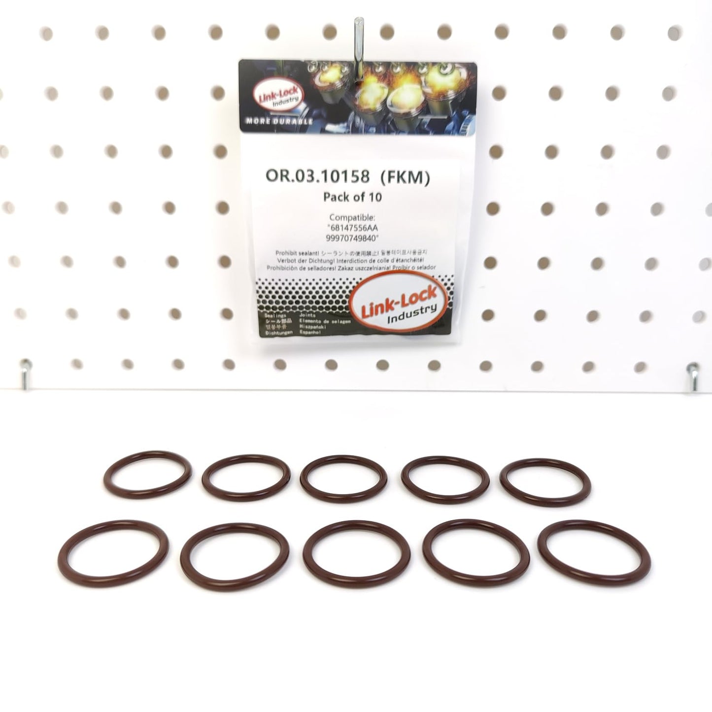LINK-LOCK 10PCS OR.03.10158 FKMバイトンシーリングOリングキット クーラントパイプライン用 68147556AA 99970749840 PORSCHE-DPGA DPGB DNZB M48.00 M48.50 M48.50S M48.50T