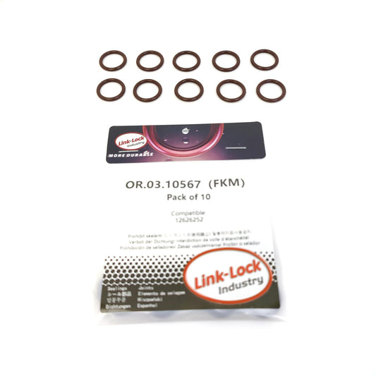 LINK-LOCK 10PCS OR.03.10567 FKM Viton Sealing O-Ring Kit of Crankshaft 12626252 For BUICK For CADILLAC For CHEVROLET
