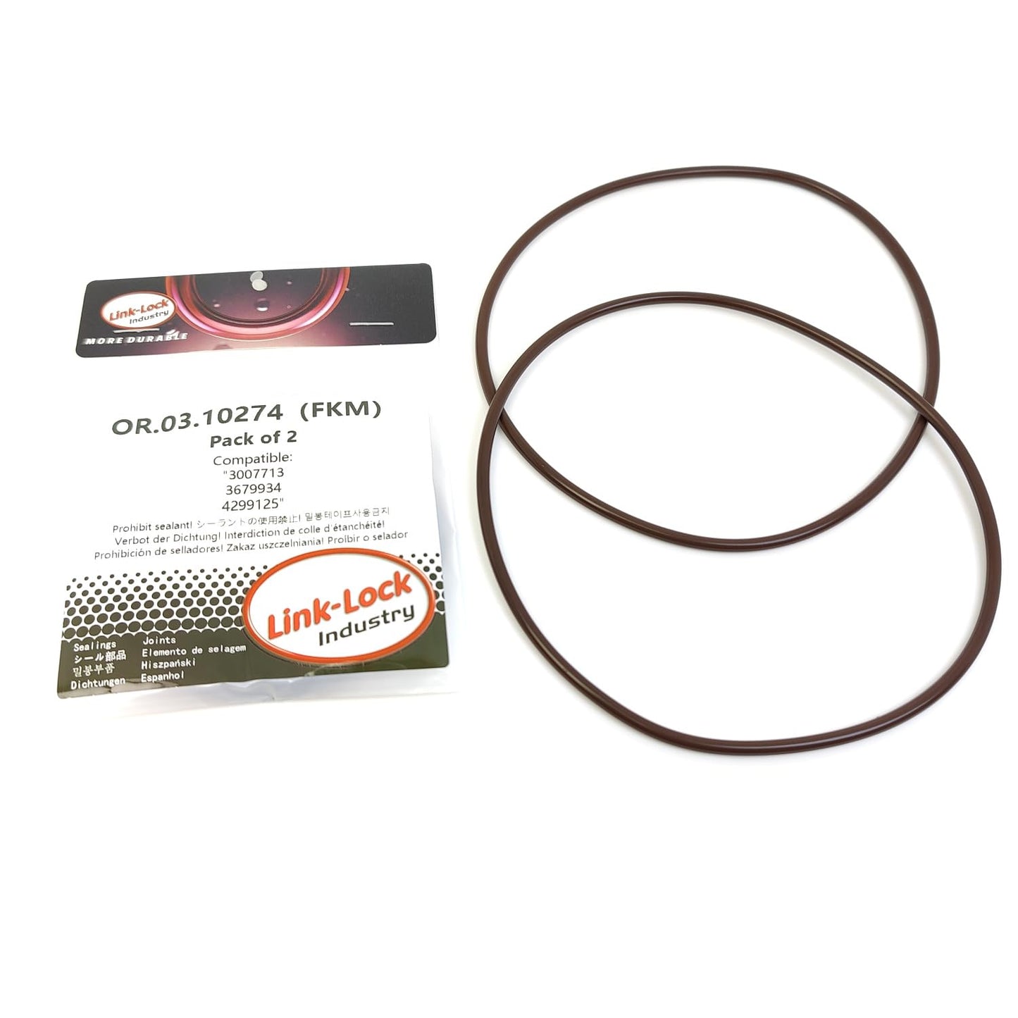 LINK-LOCK 2PCS OR.03.10274 FKM Viton Sealing O-Ring Kit of Camshaft Closure Cover 3007713 3679934 4299125 For CUMMINS-ISX QSX  For DAEWOO For KAMAZ For KENWORTH For WESTERN STAR