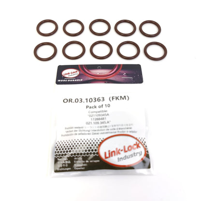 LINK-LOCK 10PCS OR.03.10363 FKM Viton Sealing O-Ring Kit of Tappet 021109345A 17288481 021.109.345.A For PORSCHE-923 EC GB For VW-AN CE EC CJ
